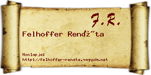 Felhoffer Renáta névjegykártya