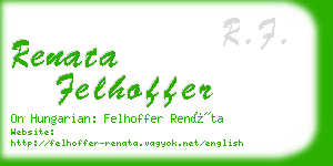 renata felhoffer business card